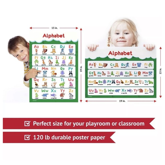 📓11 Educational Posters for Toddlers and Kids- Preschool & Kindergarten 19x13📓 - Picture 4 of 6